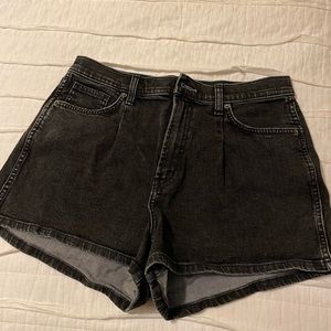 Arizona Jean Co. washed black denim mom shorts